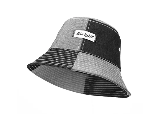قبعات دلو جينز مخصصة مع شعار رقعة